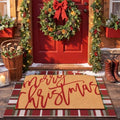 Tinideya 2 Pcs Christmas Layered Doormat Set, Holiday Front Door Mats by Tinideya