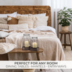 Rustic Farmhouse Lantern Decor Set of 2 - Stylish Decorative Lanterns - Image 6
