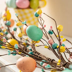 Glitzhome 6ft Easter Garland Decorations Egg & Berries Garland for Easter Spring Party Holiday Fireplace Mantel Front Door Table Decor - Image 5
