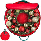 HOLDN’ STORAGE Premium Wreath Storage Bag - Durable Material - Waterproof - Heavy-duty Christmas Storage Container for Xmas Wreath with Dual Zipper Closure, Tear-proof, 48"W x 8"D - Red by HOLDN%E2%80%99STORAGE
