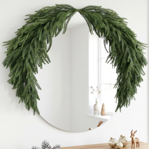 2 Pack 4.4ft Christmas Mirror Garland, Artificial Cedar Swag for Mirror - Image 5
