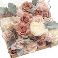 Ling's moment Artificial Pink Wedding Flowers Combo, Dusty Rose, Grand by LingsMoment