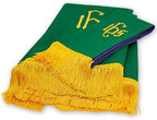 GraduatePro Set of 3 Reversible Parament Set Light Green Purple with Embroidered Cross IHS - Image 2