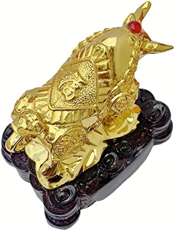 Betterdecor Gold Color Feng Shui 12 Chinese Zodiac Animal Statue Figurine Home Office Decoration and Gift for New Year Holidays and Birthday (Zodiac Ox) - Image 3