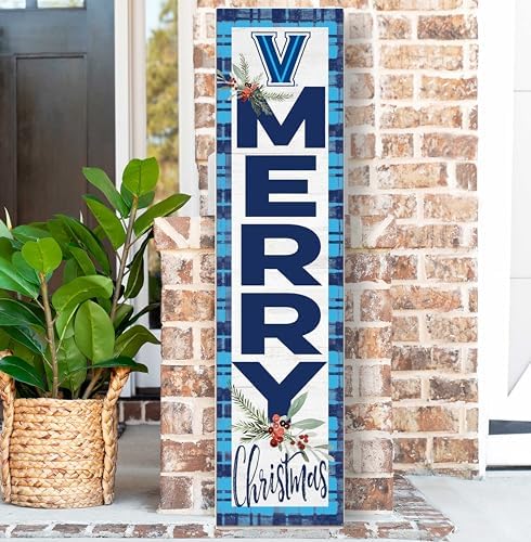 KH Sports Fan Villanova Wildcats Holiday Porch Leaner, 11x46 Inches, Wildcats Outdoor Christmas Sign; Display Some Holiday Cheer with This Villanova Wildcats Christmas Sign - Image 2