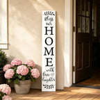 Welcome Sign for Front Door Porch, Bless Our Home Signs 47" by Unknown