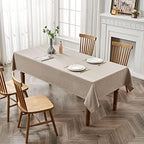 BALCONY & FALCON Rectangle Table Cloth Waterproof Beige 55"x95" - Image 4