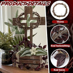 Vicenpal 2 Pcs 10.5" Crown of Thorns Easter Church Cross Decor Jesus Crown Headpiece from Bethlehem Jerusalem Easter Holy Week Wreath Ornament - Image 3