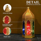 TRIROCKS Moroccan Lantern – 15'' Gold Hexagonal Candle Lantern with Tempered Glass Decorative Indoor Outdoor Ramadan Lantern for Garden Yard Patio Wedding Parties Events - Image 5