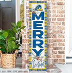 KH Sports Fan Delaware Fightin' Blue Hens Holiday Porch Leaner, 11x46 Inches, Fightin Blue Hens Outdoor Christmas Sign; Display Some Holiday Cheer with This Delaware Fightin Blue Hens Christmas Sign - Image 2