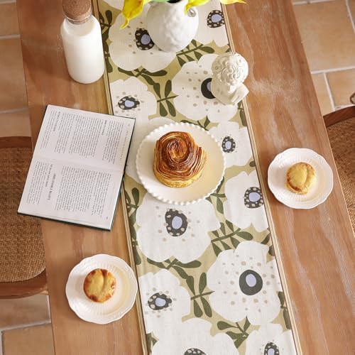 bilin gaier Designer French Linen Table Runner,71"x12"-Hidaka - Image 3
