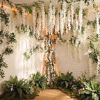 Yinder 61 Pcs 3D Classroom Tree Wisteria Tree Wall Decor Back to School Classroom Ceiling Bulletin Board Decor Artificial White Blossom Vines Kraft Paper for Reading Corner Bedroom Decoration - Image 6