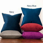 JUSPURBET 28x28 Velvet Decorative Throw Pillow Covers Set of 2,Navy Blue - Image 2