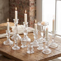 Mumufy 10 Pcs Glass Taper Crystal Candle Holders,Classic,Clear by Mumufy
