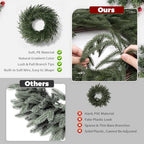26" Christmas Norfolk Pine Wreath for Front Door (2, Wreath) - Image 7