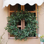 Olive Wreath 26 Inch Wreaths for Front Door with Purely Handmade Realistic Dense Olive Leaf Olive Berry, Elegant Home Decor Wreath Ideal for Front Door, Hallways, Any Area You Want to Brighten - Image 2
