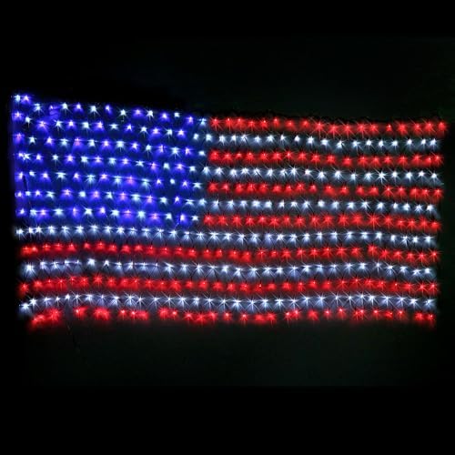 XTF2015 Led Flag Net Lights of The United States, American Flag Lights - Image 5