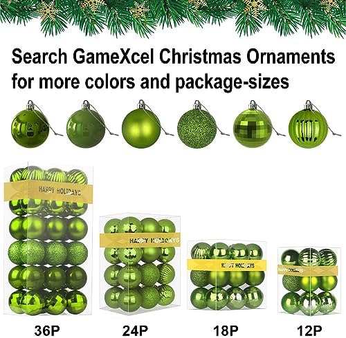 Lime Green 8.0" Extra Large Christmas Ornaments - Christmas Tree Decoration Balls Shatterproof Hanging Shiny Balls for Birthday St. Patrick's Day Easter Mardi Gras Wedding Decorations Set of 2pcs - Image 7