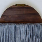 Macrame Wall Hanging Long Fringe Boho Wall Decor Handmade Wood 10" W*40" L - Image 6