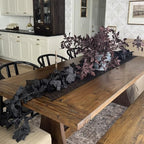 CQURE Black Maple Leaf Garland, 12PCS Halloween Garland Maple Leaves Fall Leaves Hanging Vines Halloween Thanksgiving Decor for Home Table Front Porch - Image 5