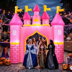 VIHOSE 10 ft Princess Inflatable Castle Arch with LED for Party Entrance - Image 2