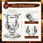 Foaincore 108 Pack Glass Candlestick Holders Bulk 2.5 Inch Taper Candle Holders Small Ritual Candle Stand Table Centerpieces for Wedding Christmas Valentine's Festival Party Dining Decorations (Clear) - Image 2