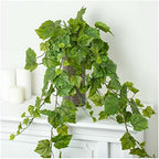Factory Direct Craft Grape Leaf Cascading Artificial Ivy Vine Bush Greenery - Indoor/Outdoor Tuscany Vineyard Winery Hanging Grape Leaves Plant for Home Porch or Patio Decor (39" L) by FactoryDirectCraft