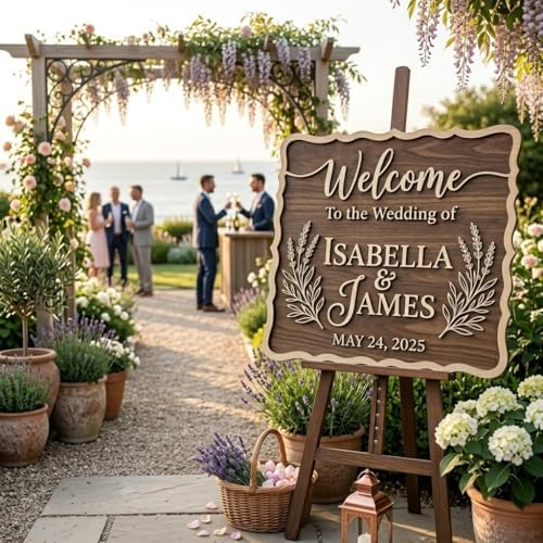 Personalized Enchanted Garden Wedding Welcome Sign - Custom 3D Wood Floral Ceremony Entrance & Reception Board for Fairytale, Whimsical or Secret Garden Venue - Multiple Sizes - Image 6