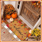 Moucuny 2 Pcs Fall Front Door Mat Outdoor Set, Non-Slip - Image 6