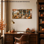 WAXWHELK Fall Farmhouse Canvas Wall Art, Autumn Rustic Farmhouse Pumpkin Porch Welcome Sign Painting Pictures, Thanksgiving Artwork for Living Room Bedroom Home Decor (12"x24") - Image 4