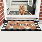 Tinideya 2 Pcs Christams Snowflake Door Mat Outdoor Winter Welcome Mat - Image 4