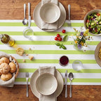 AmazingSpark Striped Table Runner Roll,Light Green,50' Long X 16" Wide - Image 6