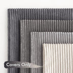 MIULEE Soft Corduroy Decorative Throw Pillow Covers Neutral Grey 20x20 - Image 4