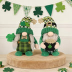 St Patricks Day Decorations - 2Pack St Patrick's Day Plush Gnomes Lucky Green Shamrock for Home - Leprechaun Doll, Irish Gifts Green St. Patricks Day Ornament Table Decor - Image 7