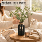 TBWIND Vintage Glass Flower Vase, 12PCS Farmhouse Black Mason Jar Vases - Image 5