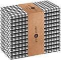 Native Fab Gingham Cloth Napkins 16x16 inches, 100% Cotton Dinner Napkins with Checks, Set of 12, Machine Washable Cloth Napkins, Soft Breathable Absorbent, Grey White by NativeFab