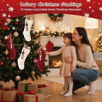 Christmas Stockings 18 Inches,Long Knitted Stocking with Name Tags - Image 2