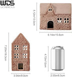 WDS WONDROUS Ceramic Christmas Gingerbread House Decor, Light Up Houses - Image 3