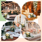 Yunlly 12 Pcs Rose Candle Rings with Candles Sets, White - Image 6