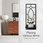 Candle Wall Sconces Set of 2, Black Metal Minimalism Wall Candle Holder for Living Room, Dining Room, Bedroom, Bathroom (2 Pack, 16.5 x 7 in) - Image 4