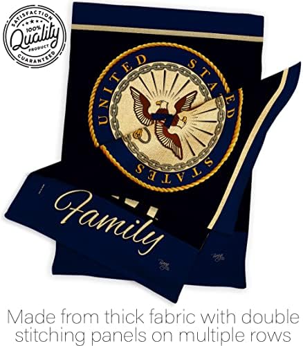 Navy Proudly Family Burlap Garden Flag - Set Wall Holder Armed Forces USN Seabee United State American Military Veteran Retire Official - House Banner Small Yard Gift Double-Sided 13 X 18.5 - Image 7