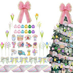 Halfchet 43 Pcs Spring Tree Decorations Spring Hanging Ball Ornaments for Small Tree Colorful Hanging Ornaments Decoration for Home Spring's Party Holiday Supplies by JaaMiin