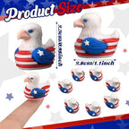 Soulchen 100 Pcs Mini Patriotic Eagle Duck Figurine Bulk - Image 3