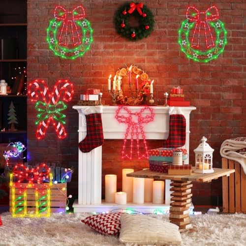 TRWYMZ Christmas Decorations - 16" Christmas Window Silhouette Lights - Image 3
