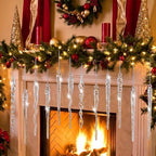 Seematn 18 Pcs Clear Christmas Glass Ornaments Twist Icicle Drop Ornaments - Image 6