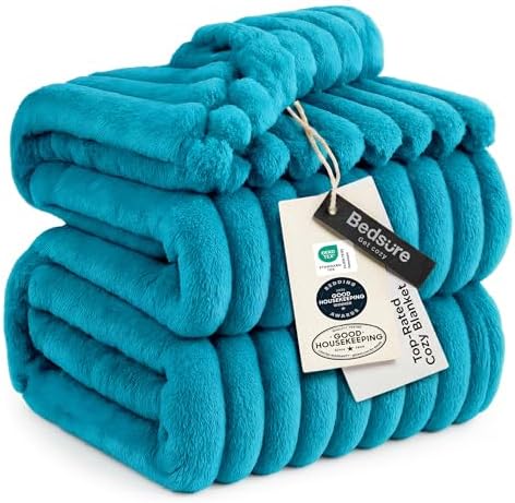 Bedsure Soft King Size Blankets for Bed Teal 108"x90" by BEDSURE
