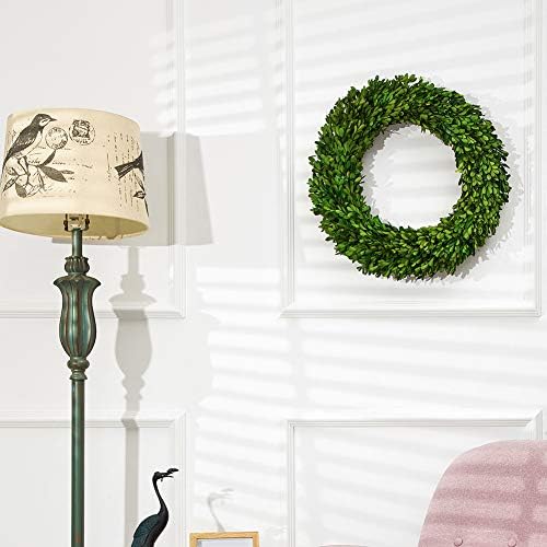 Boxwood Wreath X-Larger 22 inch Preserved Nature Boxwood Wreath Home Decor Stay Fresh for Years for Door Wall Window Party Décor Spring Summer Fresh Green Wreath - Image 5