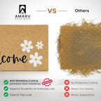 Coir Welcome Mat, Non-Slip, Welcome Daisies, 17 x 29 in - Image 3