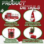 Christmas Decorations for Home Office 8 PCS Tiered Tray Decor Set - Image 3