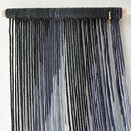 IOWER Macrame Wall Hanging Dip Dyed Blue Fiber Art Tapestry Boho Wall Decor - Image 6